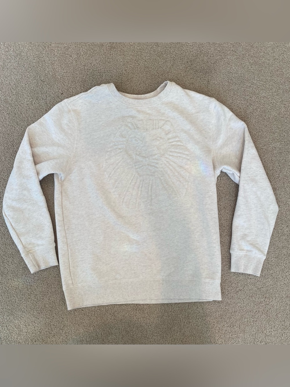 Disney Broadway White Crewneck Sweatshirt Embroidered Simba Graphic Size M